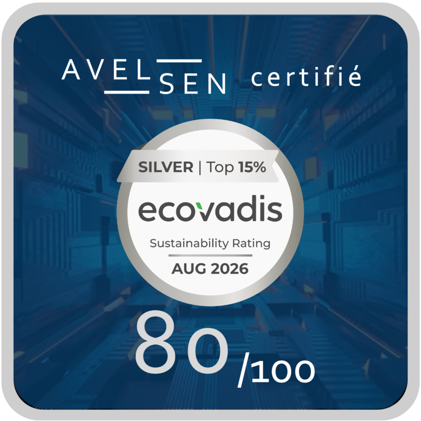 Avelsen certifié EcoVadis Silver 2026, 80 sur 100, Top 15%